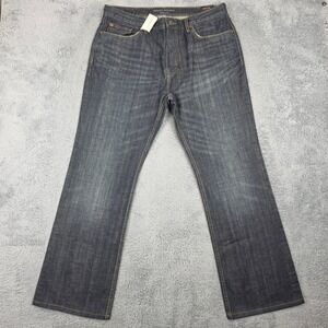 Banana Republic Bootcut Jeans Men 34x30 Dark Wash Blue Cotton Western Cowboy NWT